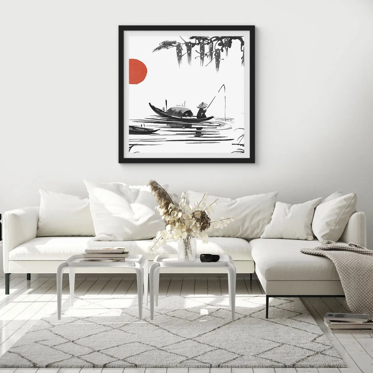 Poster în ramă neagră - O după-amiază asiatică - 30x30 cm
