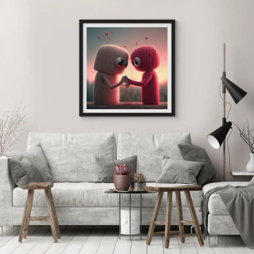 Poster în ramă neagră - Toată lumea are voie să iubească - 60x60 cm