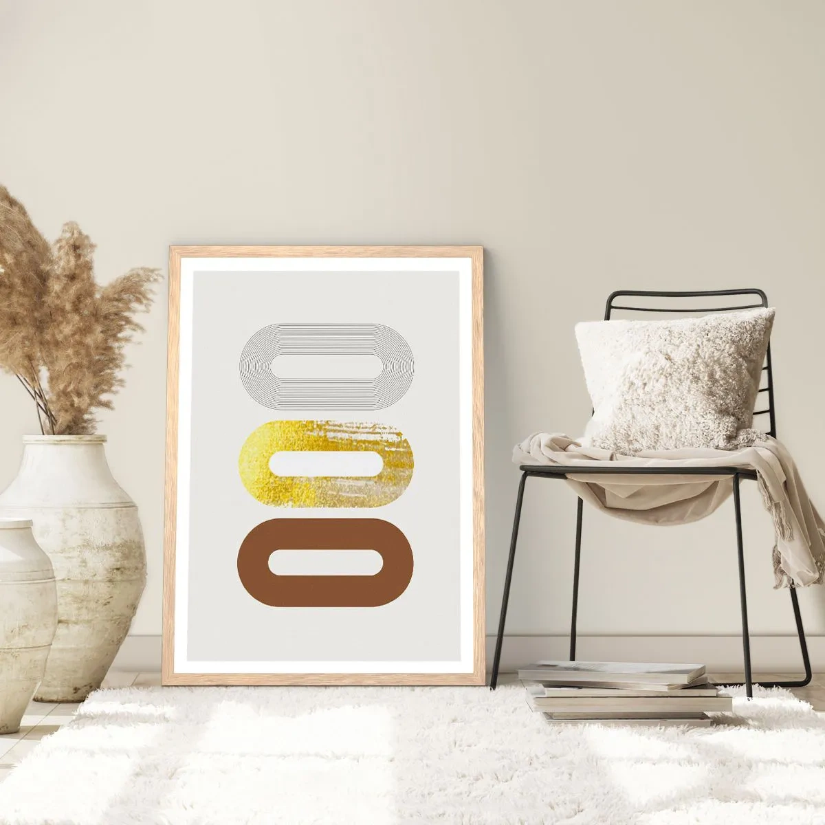 Poster în ramă de stejar deschis - Ooo! - 40x50 cm