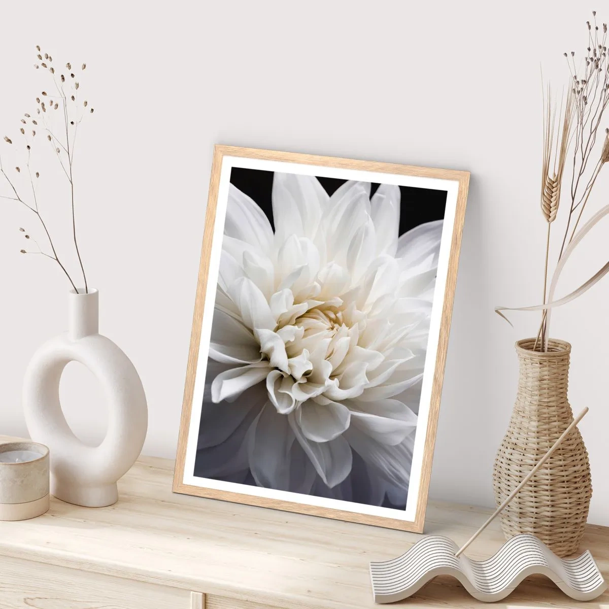 Poster în ramă de stejar deschis - Dimineața miresei - 61x91 cm