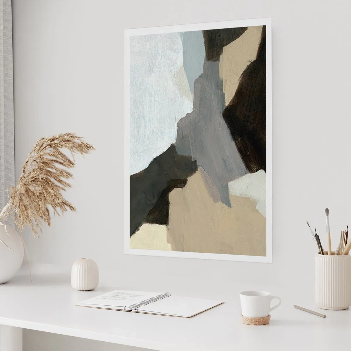 Poster - Abstracție: despărțirile griului - 30x40 cm