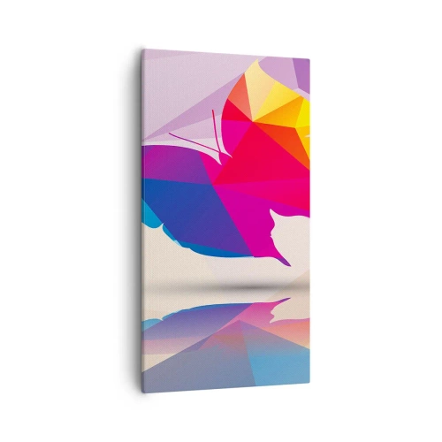 Tablou pe pânză - Curcubeu de fluture - 55x100 cm