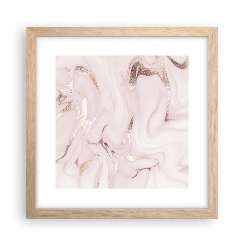 Poster în ramă de stejar deschis - În nebunia roz - 30x30 cm