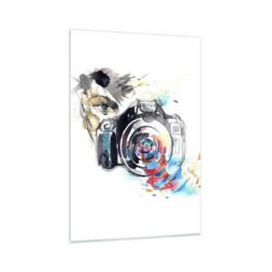 Tablou pe sticlă - În ochiul obiectivului - 70x100 cm