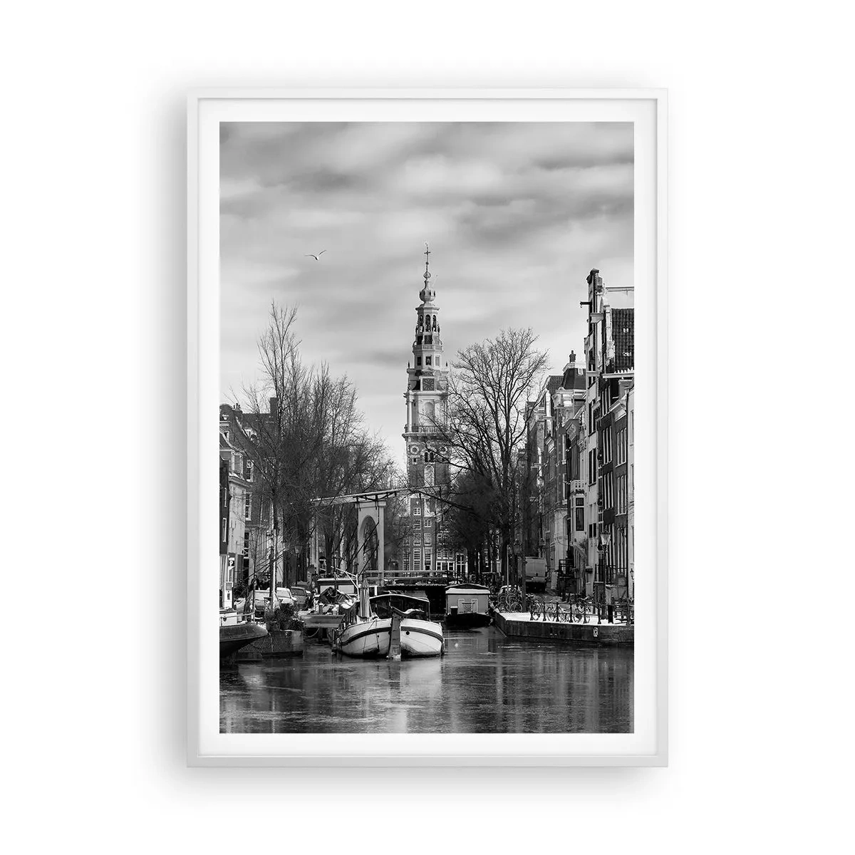 Poster în ramă albă - Amsterdam vibes - 70x100 cm