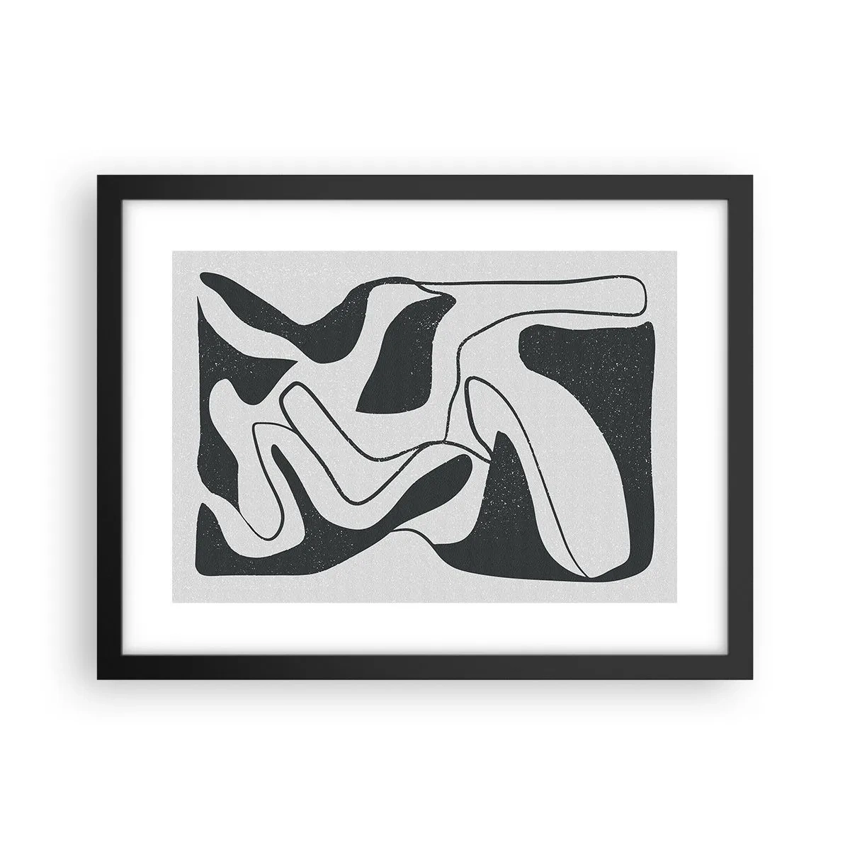 Poster în ramă neagră - Distracție abstractă în labirint - 40x30 cm