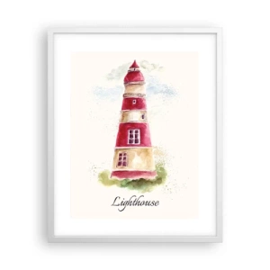 Poster în ramă albă - Întotdeauna vreme bună - 40x50 cm