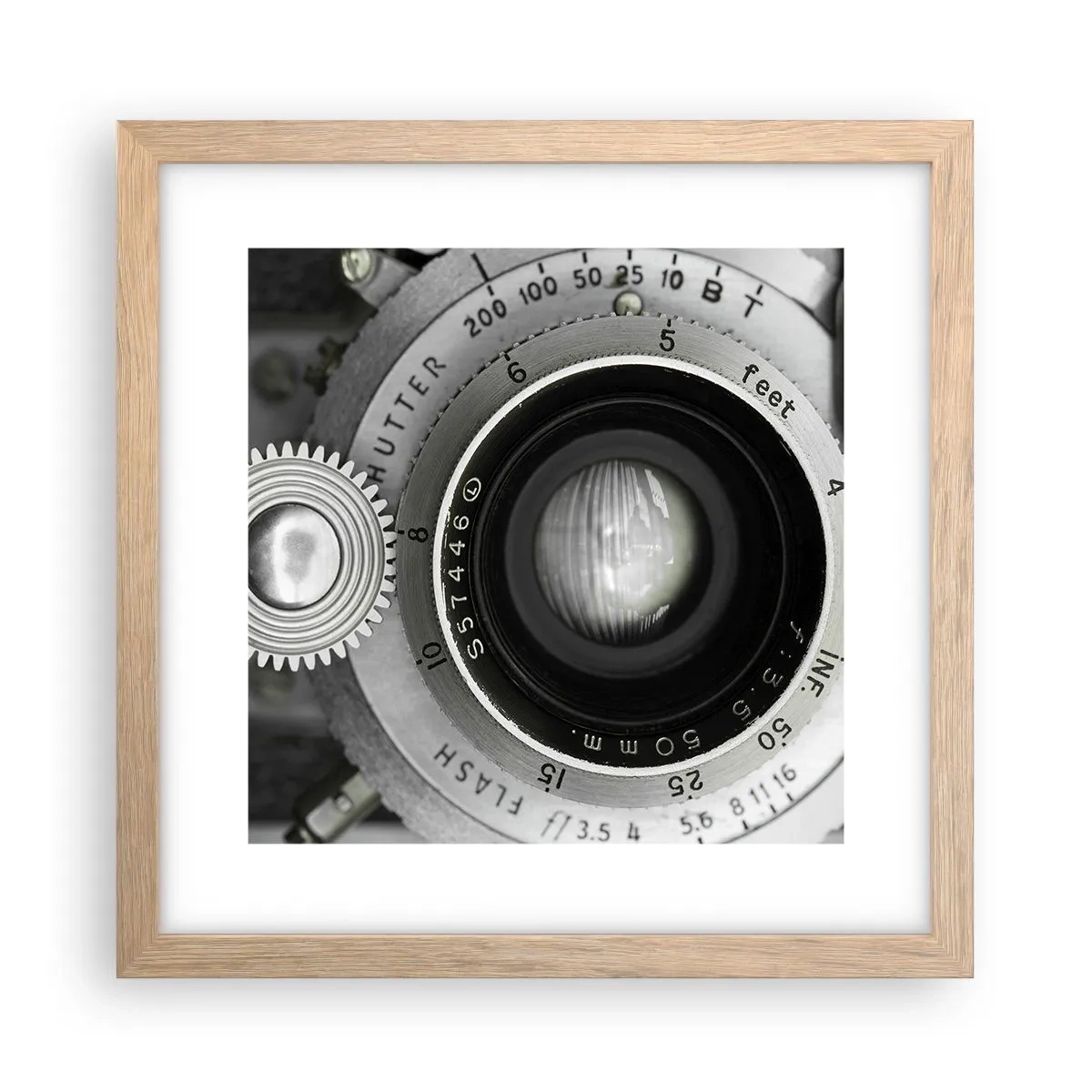 Poster în ramă de stejar deschis - Povestea de la Hollywood - 30x30 cm