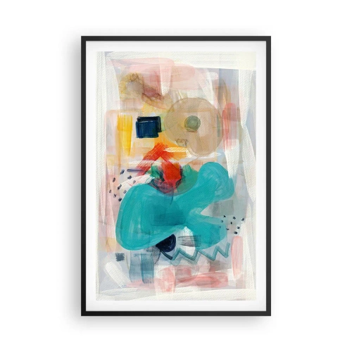 Poster în ramă neagră - Joc plin de culoare - 61x91 cm