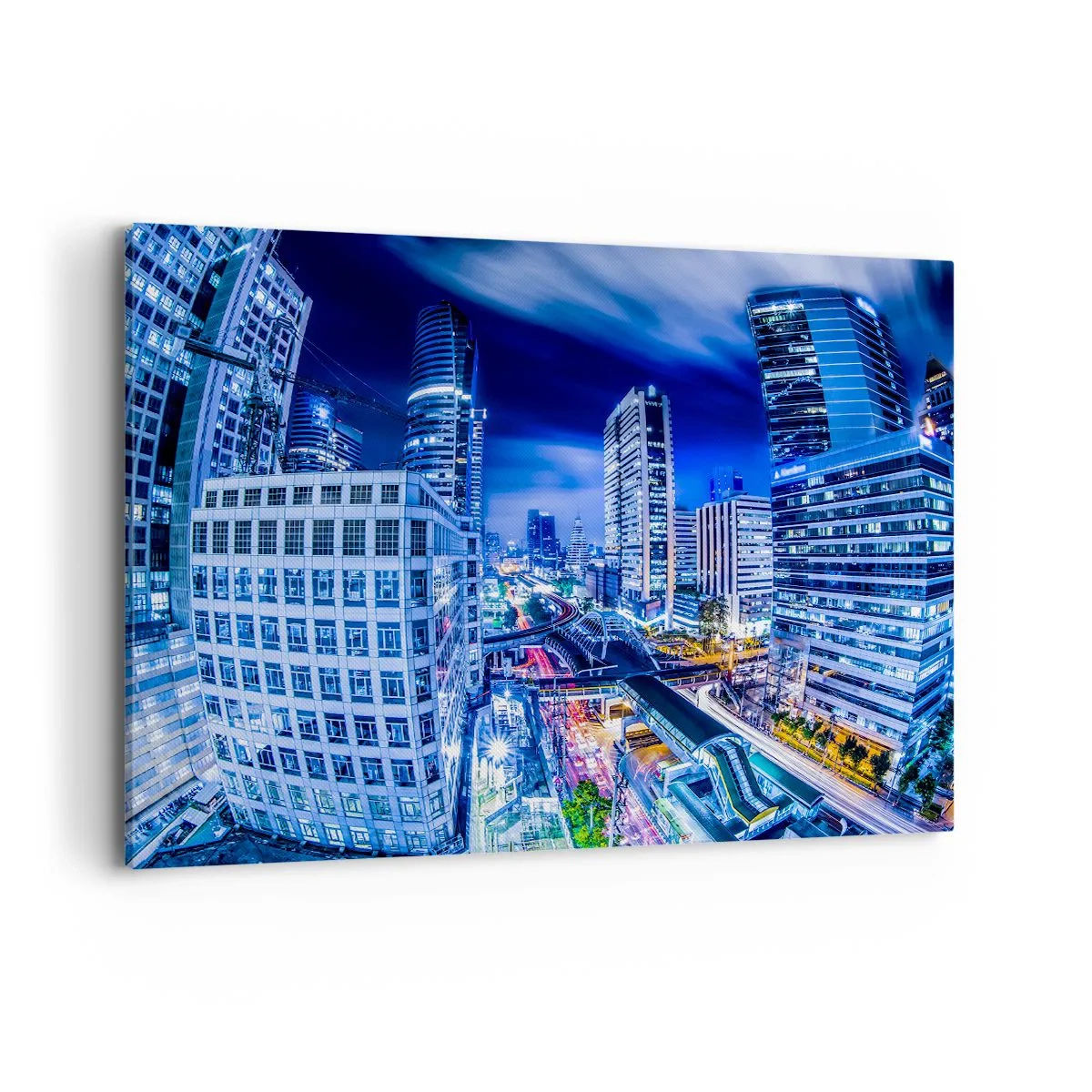 Tablou pe pânză - Ritmurile orașului de noapte - 120x80 cm