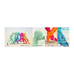 Mostră de Tapet Standard Eco - Armonie de mișcare - Abstracția, Om, Sport - 100x30 cm