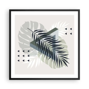 Poster în ramă neagră - Natura și geometria - două ordine? - 60x60 cm