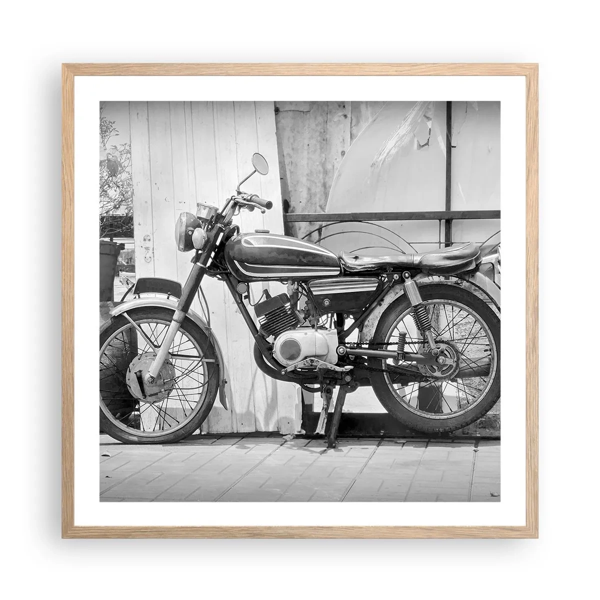 Poster în ramă de stejar deschis - Clasicul înainte de toate - 60x60 cm
