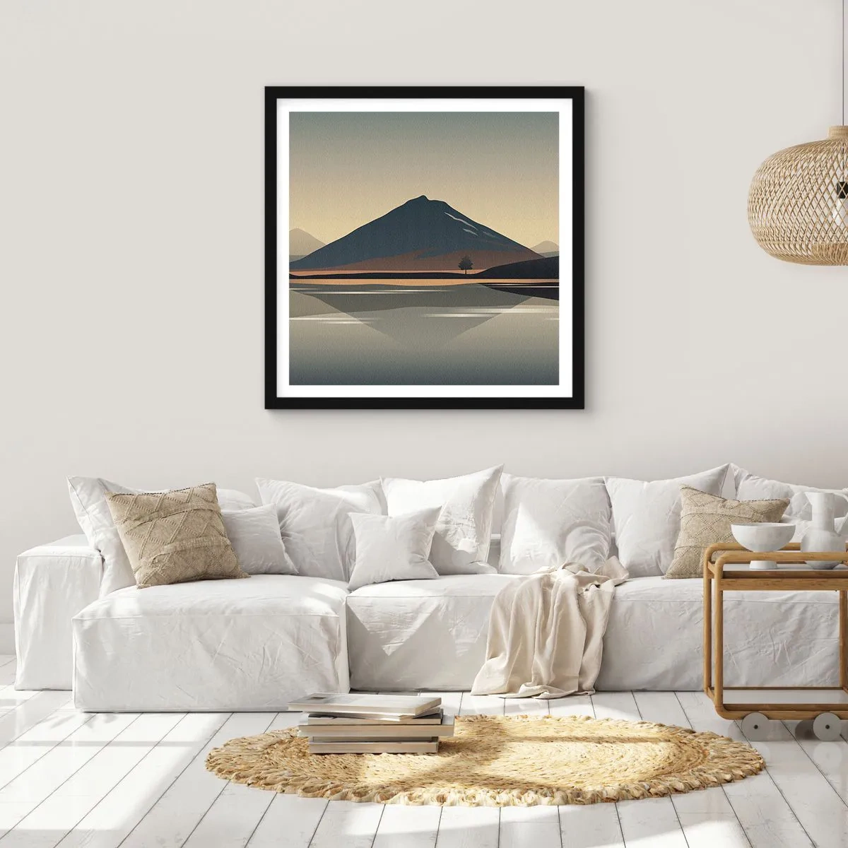 Poster în ramă neagră - În oglindă - 40x40 cm