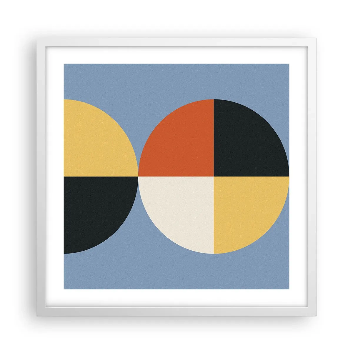 Poster în ramă albă - Uită-te și numără - 50x50 cm