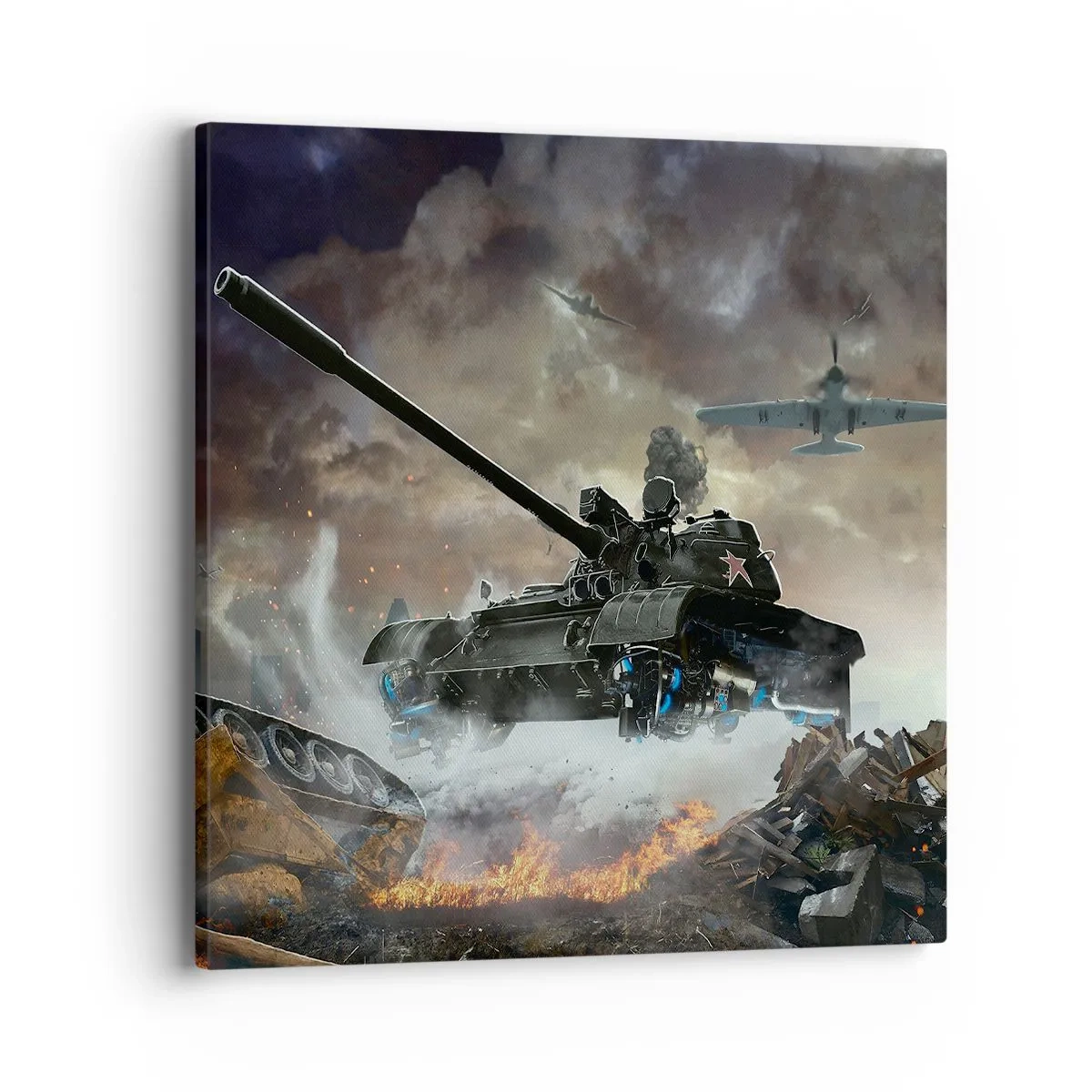 Tablou pe pânză - Bătălia este teribilă și frumoasă - 40x40 cm