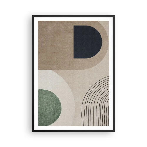 Poster în ramă neagră - Blândețea ovalului - 70x100 cm