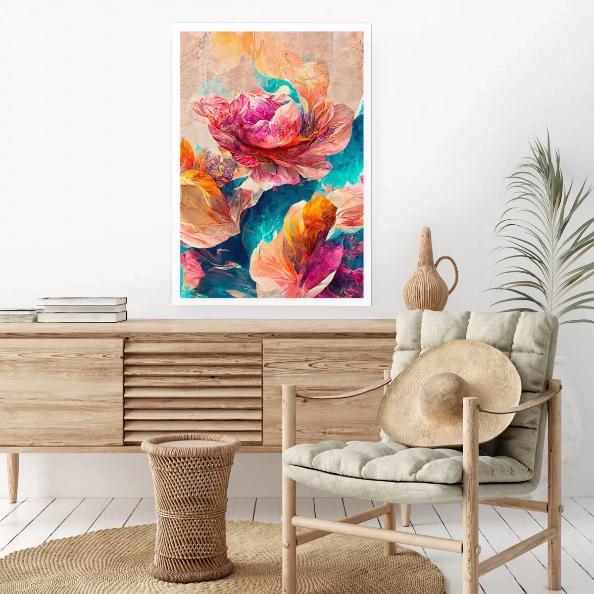 Poster - Splendoarea colorată a buchetului de flori - 50x70 cm