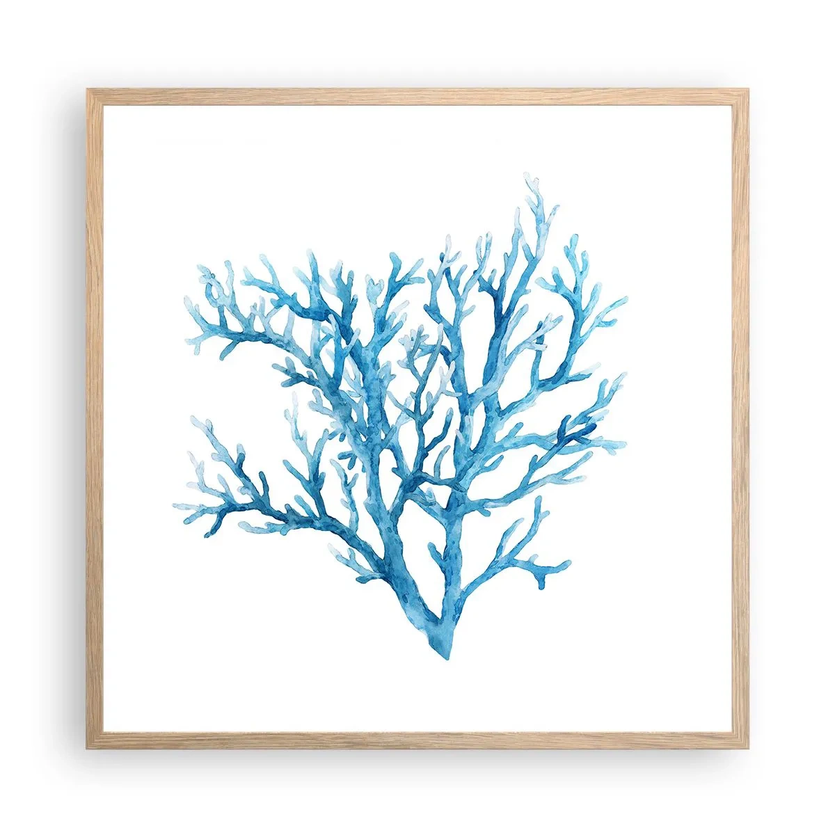 Poster în ramă de stejar deschis - Filigranul marin - 60x60 cm