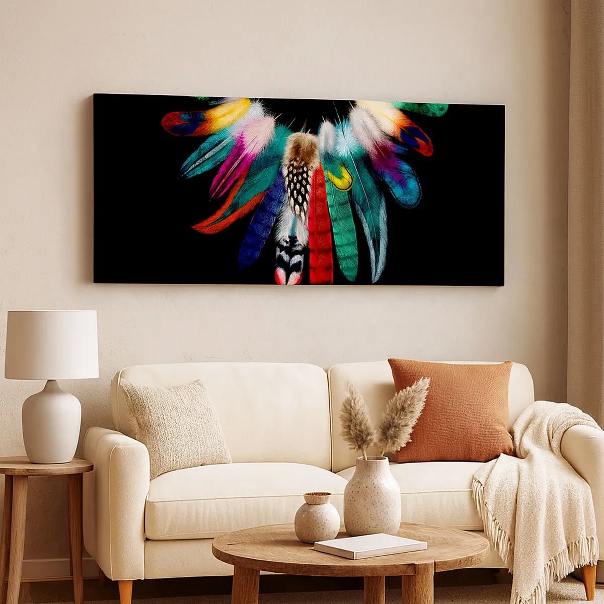 Tablou pe pânză - Colier indian - 100x40 cm