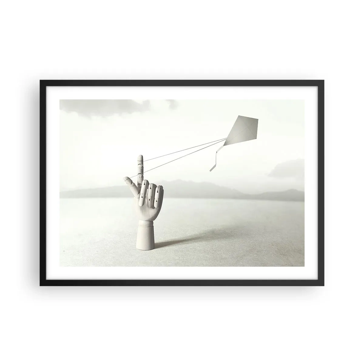 Poster în ramă neagră - Încercare de forță - 70x50 cm