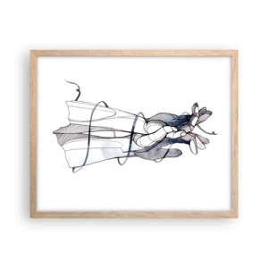 Poster în ramă de stejar deschis - Un studiu al atingerii - 50x40 cm