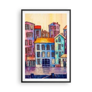 Poster în ramă neagră - Un oraș ca în basm - 61x91 cm