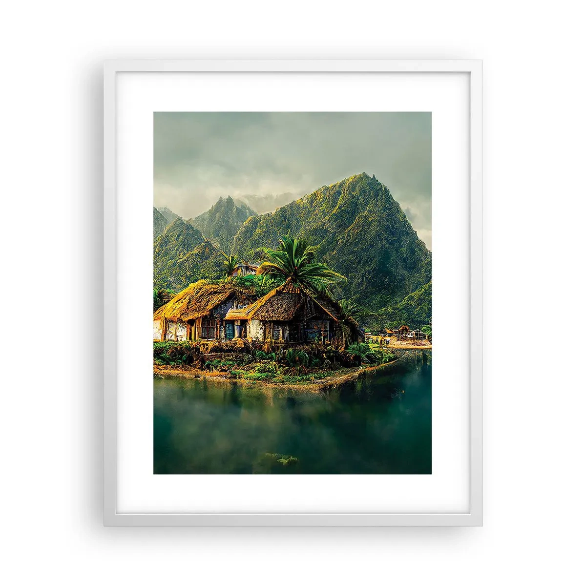 Poster în ramă albă - Paradisul tropical - 40x50 cm