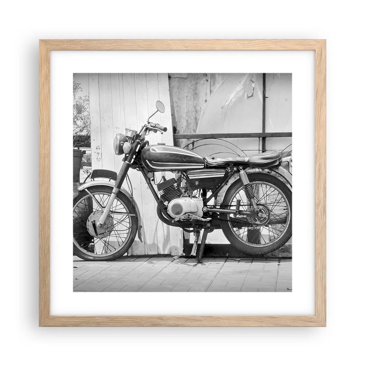 Poster în ramă de stejar deschis - Clasicul înainte de toate - 40x40 cm