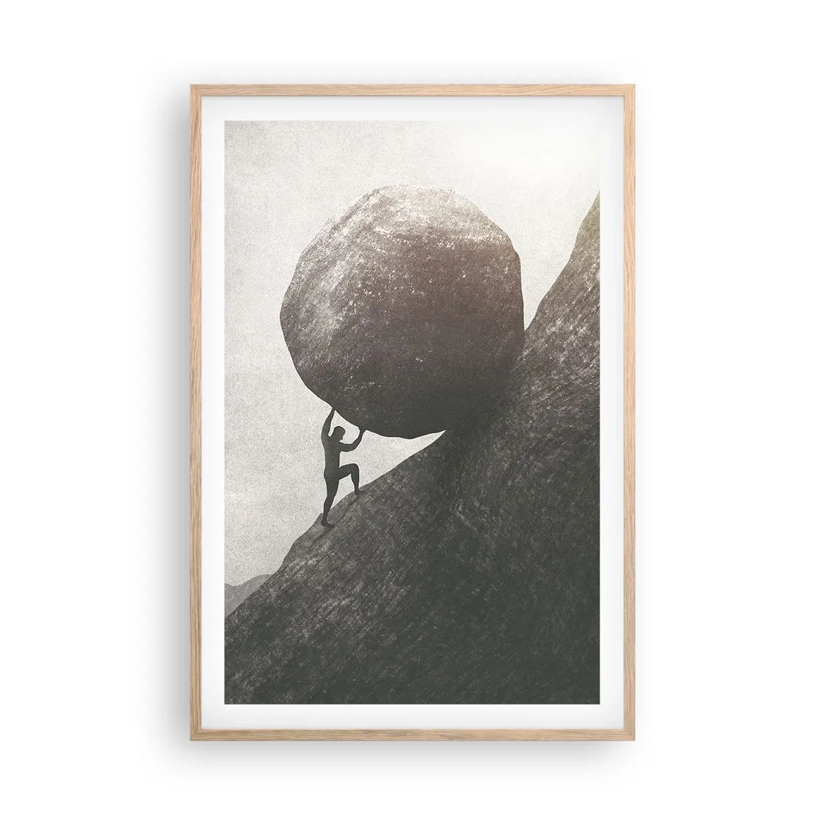 Poster în ramă de stejar deschis - Cred, în ciuda așteptărilor - 61x91 cm