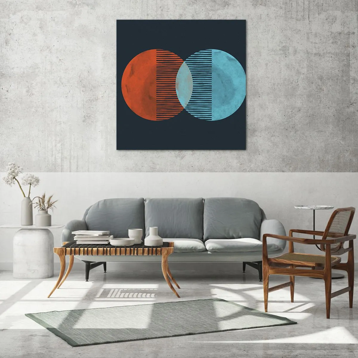 Tablou pe sticlă - Fantezie astronomică - 30x30 cm