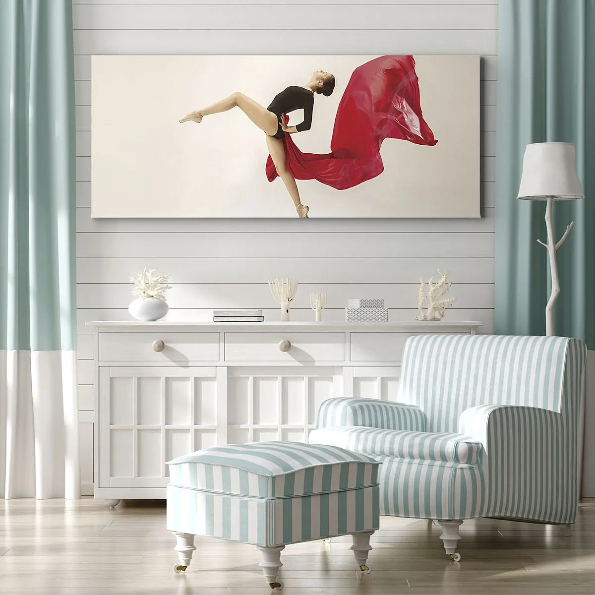 Tablou pe pânză - Roșu și negru - 30x30 cm