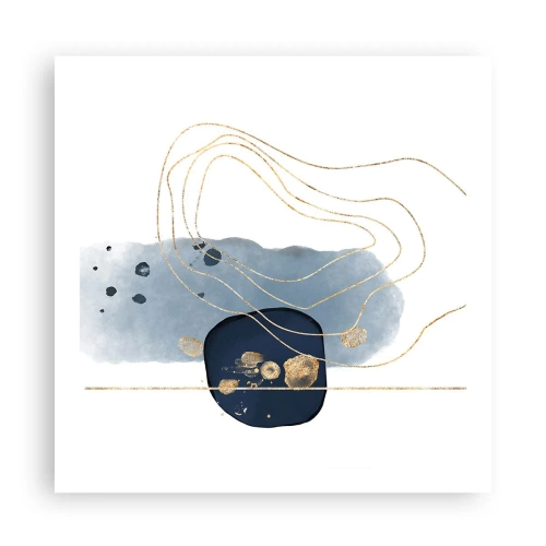 Poster - Fantezie albastru-auriu - 60x60 cm