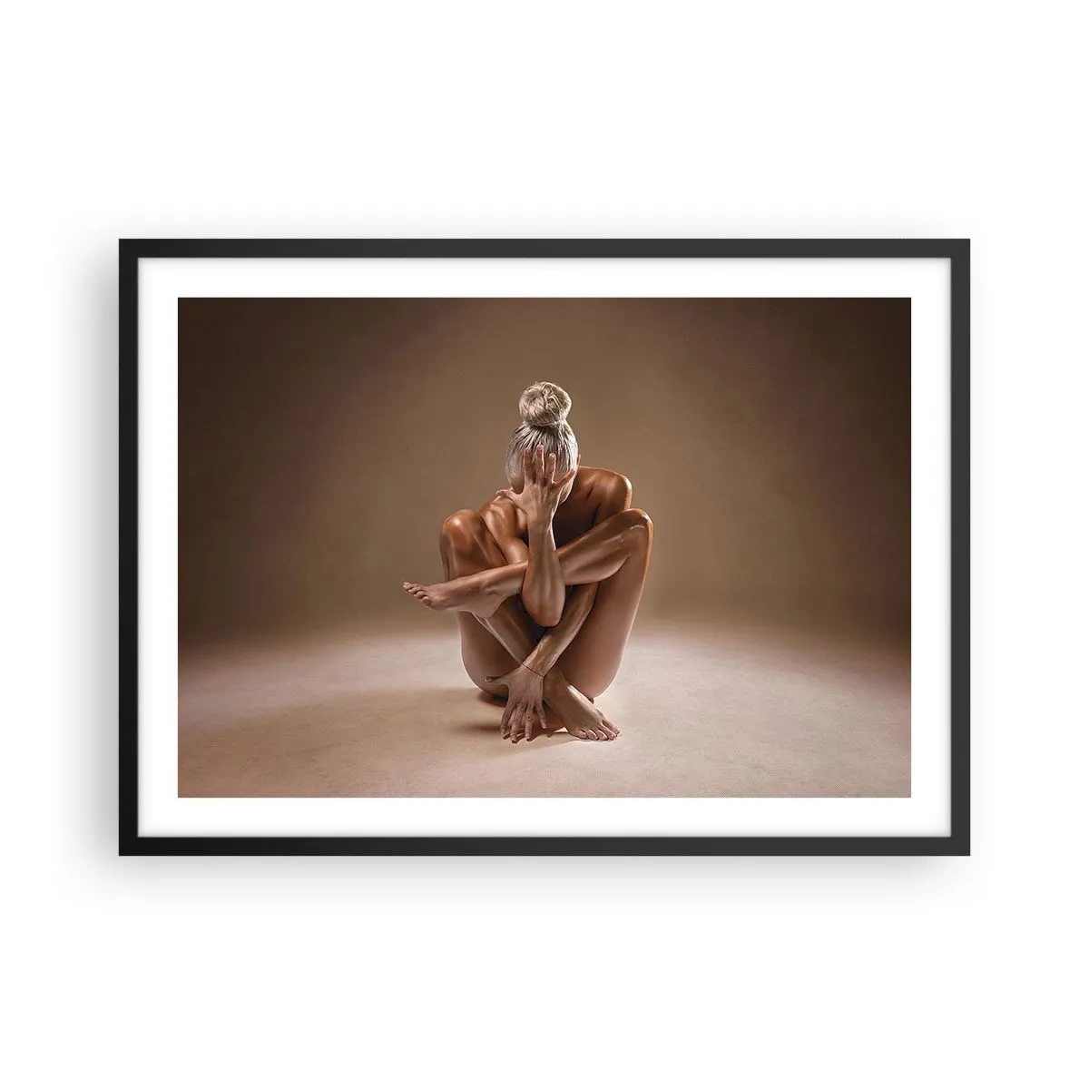 Poster în ramă neagră - Unitatea trupului și a spiritului - 70x50 cm
