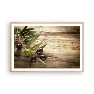 Poster în ramă de stejar deschis - Direct din natură - 91x61 cm