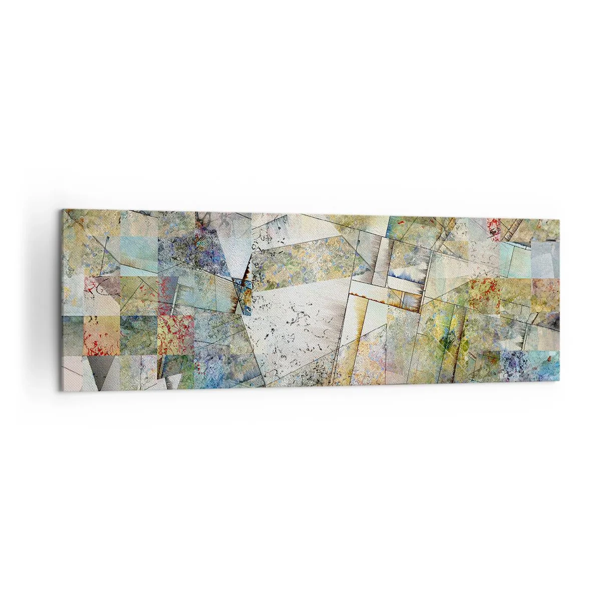 Tablou pe pânză - Remaniere geometrică - 160x50 cm