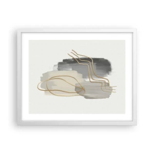 Poster în ramă albă - Persistență și mișcare - 50x40 cm