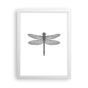 Poster în ramă albă - Precizia naturii - 30x40 cm