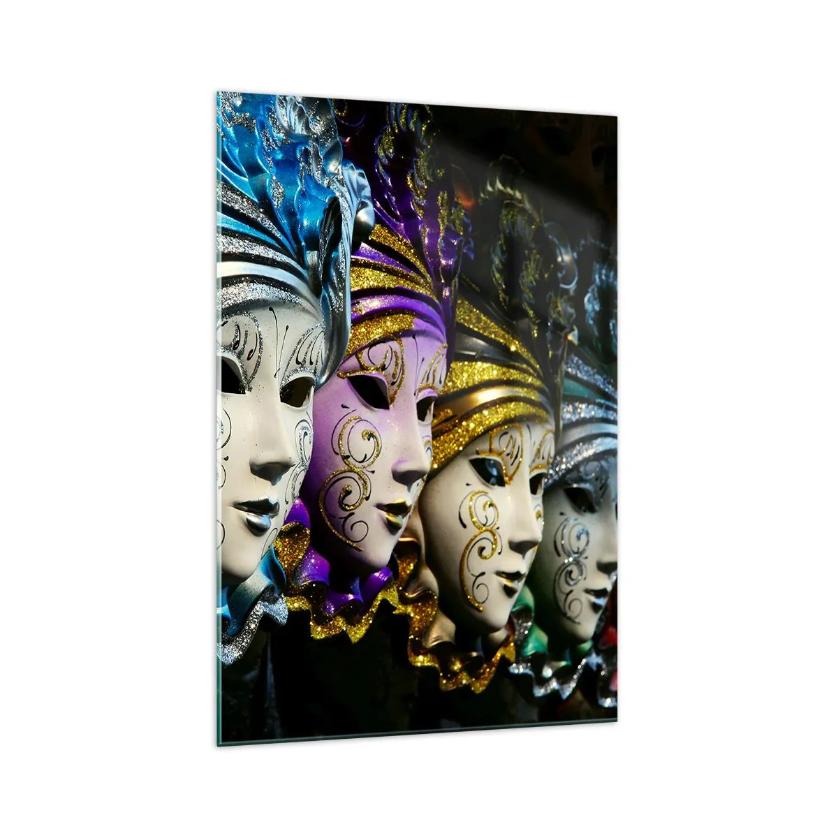 Tablou pe sticlă - Mister în aur și argint - 70x100 cm