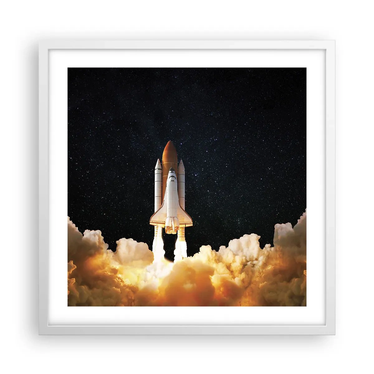 Poster în ramă albă - Ad astra! - 50x50 cm