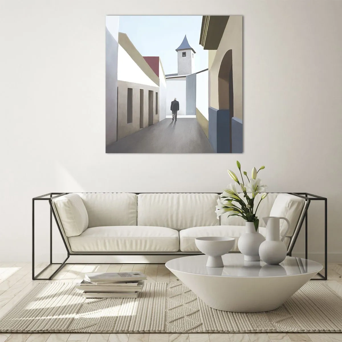 Tablou pe sticlă - Plimbare însorită - 30x30 cm