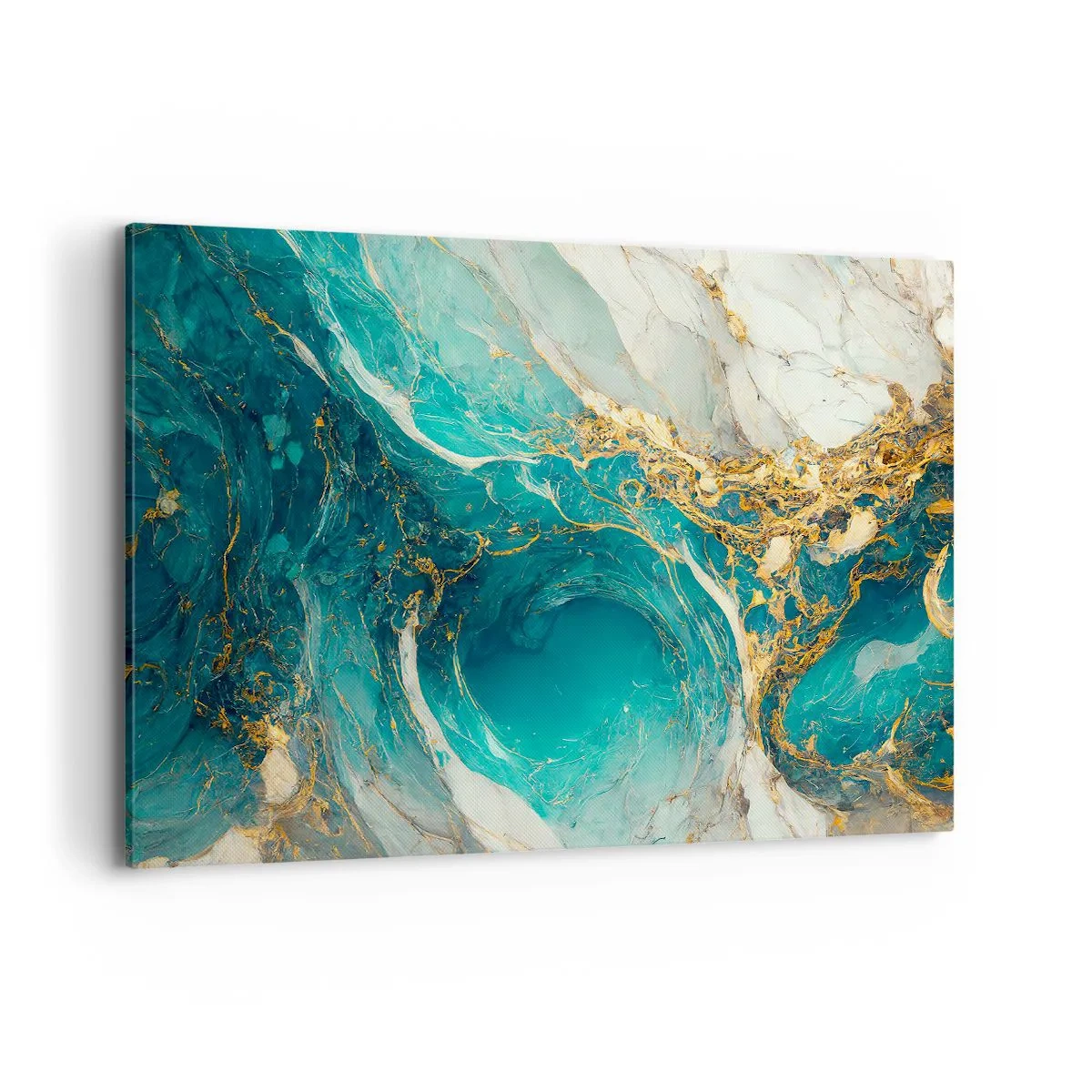 Tablou pe pânză - Compoziție cu vene aurii - 120x80 cm