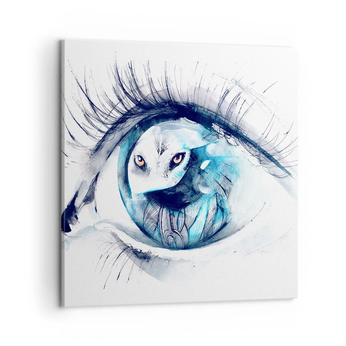 Tablou pe pânză - Ochi în ochi cu sălbăticia - 50x50 cm