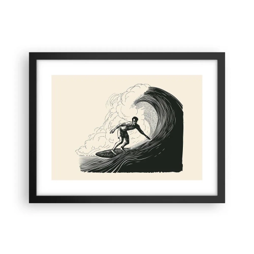 Poster în ramă neagră - Regele valului - 40x30 cm