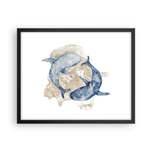 Poster în ramă neagră - Prietenie sau iubire? - 50x40 cm