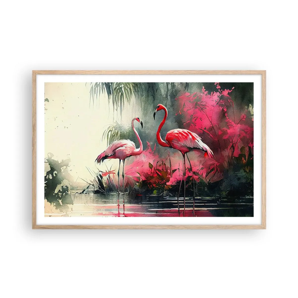 Poster în ramă de stejar deschis - O lecție de farmec natural - 91x61 cm