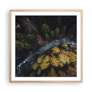 Poster în ramă de stejar deschis - Rapid și mai rapid - 60x60 cm