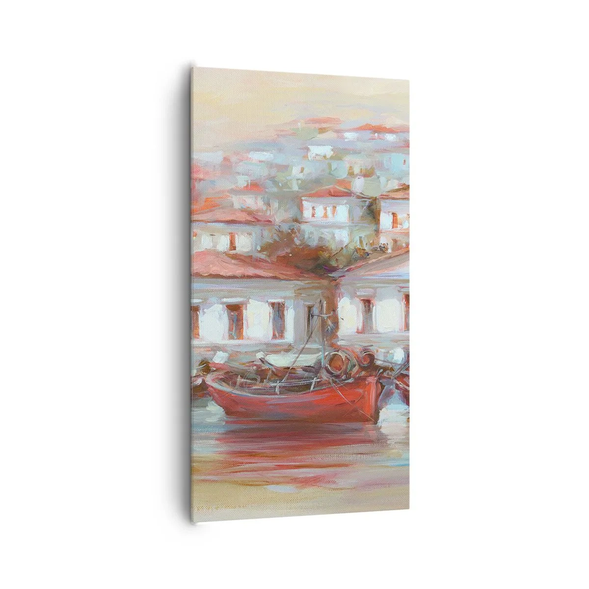 Tablou pe pânză - Orășel fericit - 65x120 cm