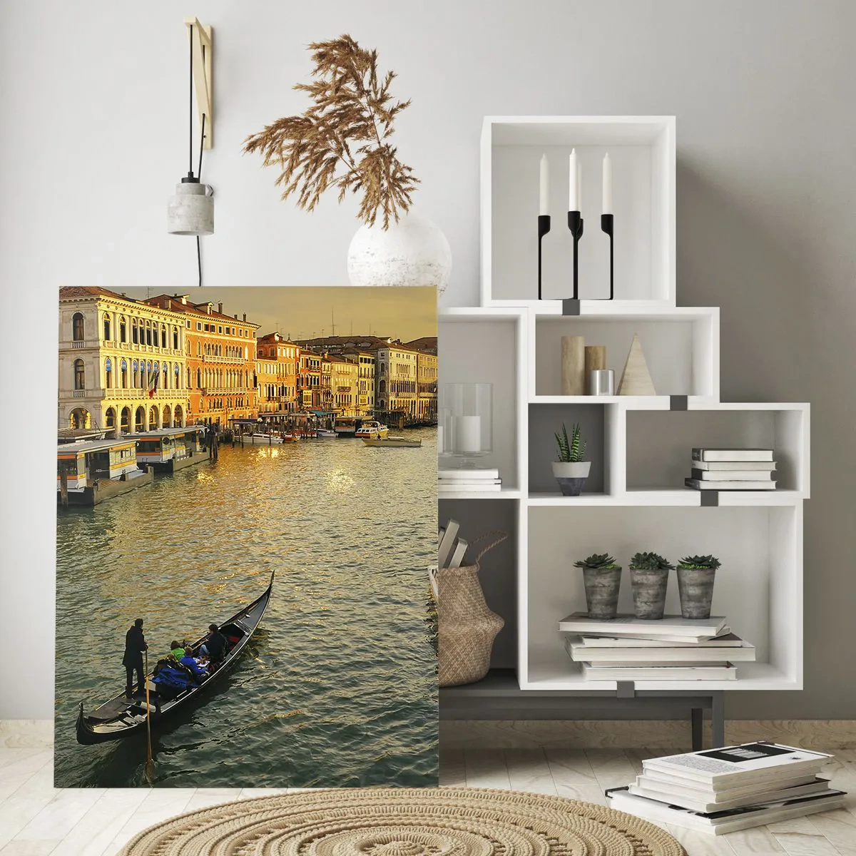 Tablou pe sticlă - Pe partea însorită a străzii - 50x70 cm