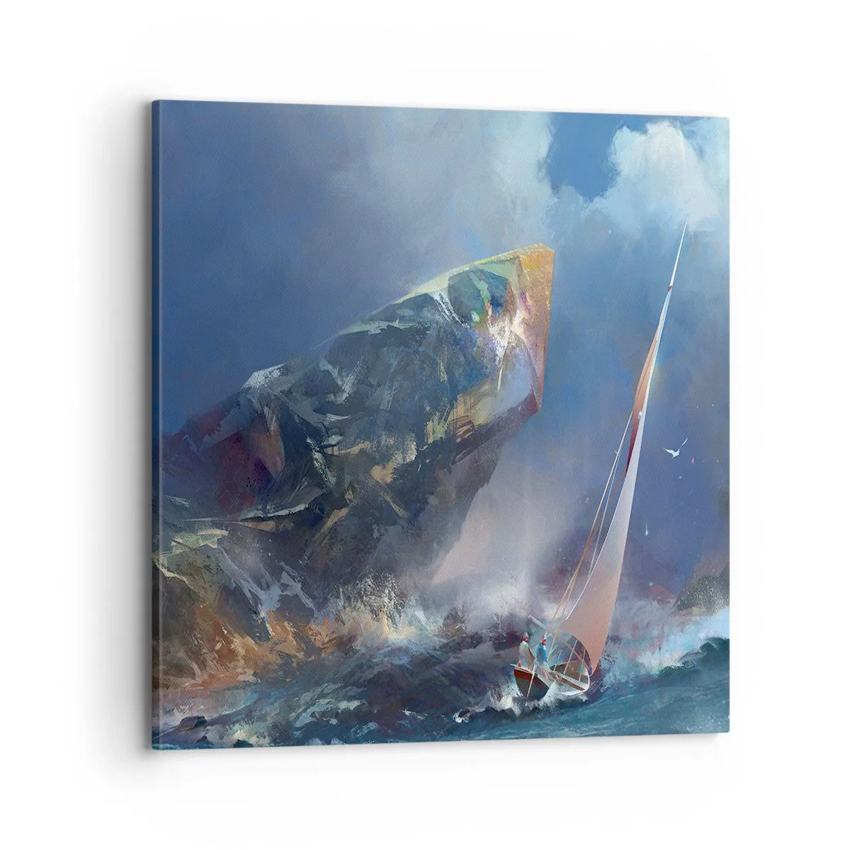 Tablou pe pânză - Cine îndrăznește, câștigă - 70x70 cm